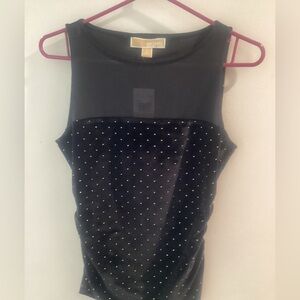 Micheal Kors Black Velvet Top